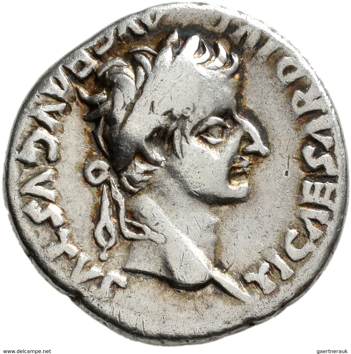 Tiberius (14 - 37): Tiberius 14-37: AR Denar, 3,58 G, Sehr Schön. - Die Julio-Claudische Dynastie (-27 / 69)