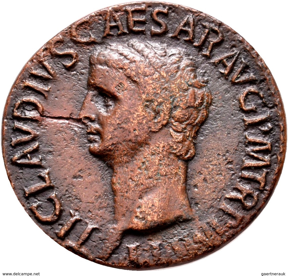 Claudius (41 - 54): Claudius 41-54: Bronze - As Vs. Büste Nach Links, Rs: Libertas Augusta, 10,1 G, - The Julio-Claudians (27 BC To 69 AD)