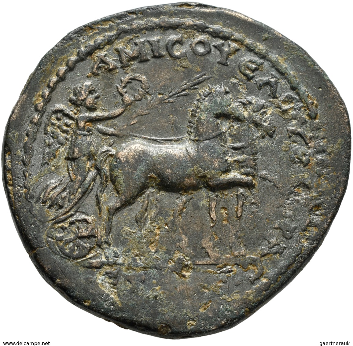 Caracalla (196 - 198 - 217): Pontus - Amisus, Caracalla 196-217: AE Medaillon, 25,98 G, Sehr Schön. - Die Severische Dynastie (193 / 235)