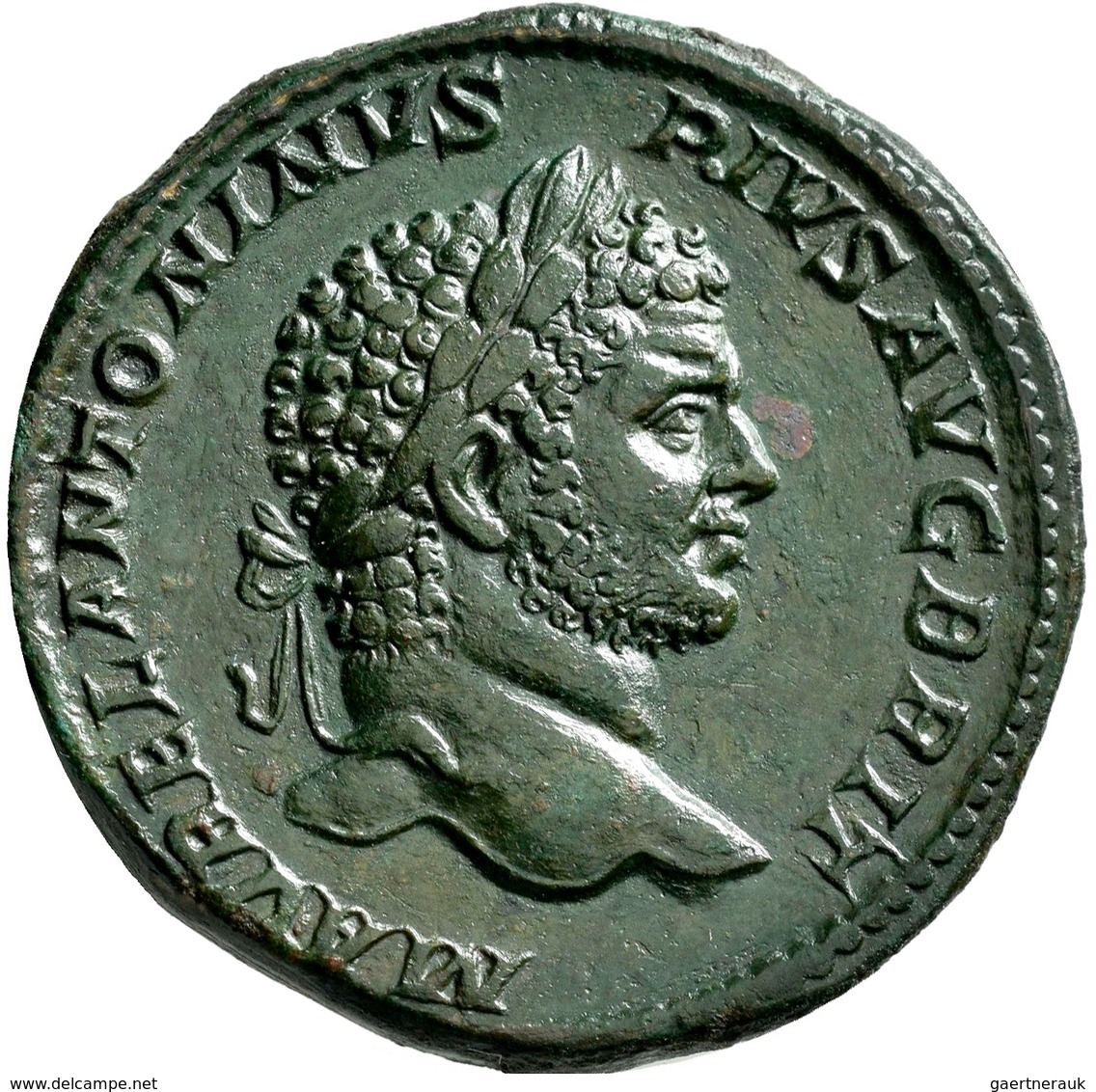 Caracalla (196 - 198 - 217): Caracalla 198-217: AE - Sesterz, (Orichalcum), Rom 211-213, VS: M AVREL - Les Sévères (193 à 235)