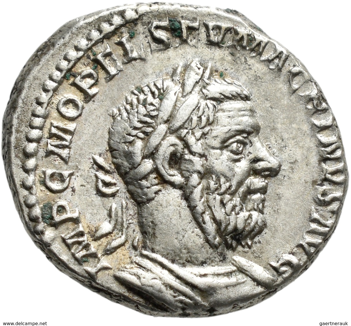 Macrinus (217 - 218): Macrinus 217-218: AR Denar, Rom, Av: IMP C M OPEL SEV MACRINVS AVG, Büste Rech - Die Severische Dynastie (193 / 235)
