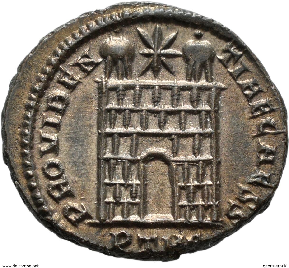 Constantinus II. (316 - 337 - 340): Constantinus II. 316-340: Nummus 327-328, Trier Av: P . IVL CONS - L'Empire Chrétien (307 à 363)