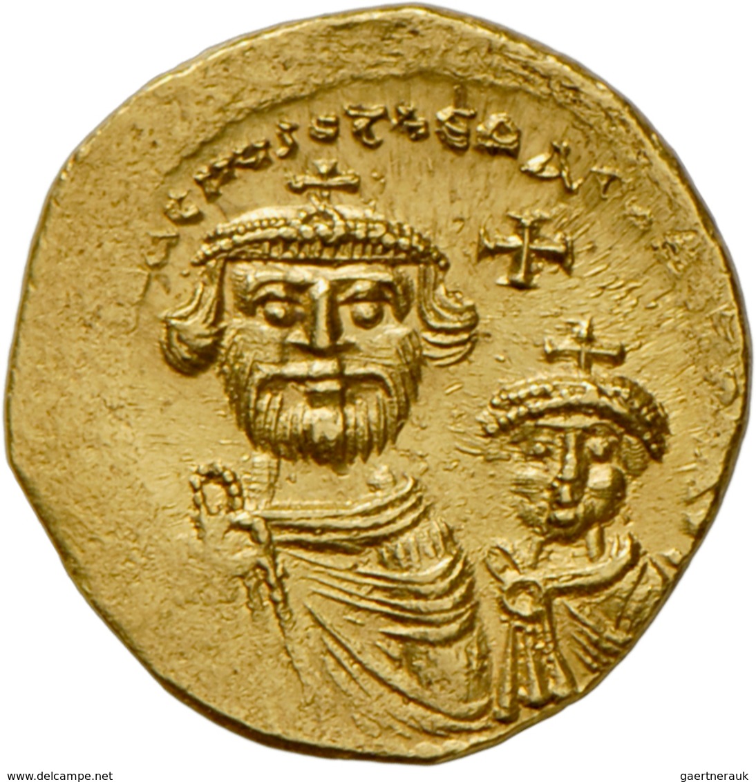 Heraclius (608 - 610 - 641): Heraclius 610-641: Gold-Solidus, Constantinopel, 4,42 G, Sommer 11.6, S - Other & Unclassified