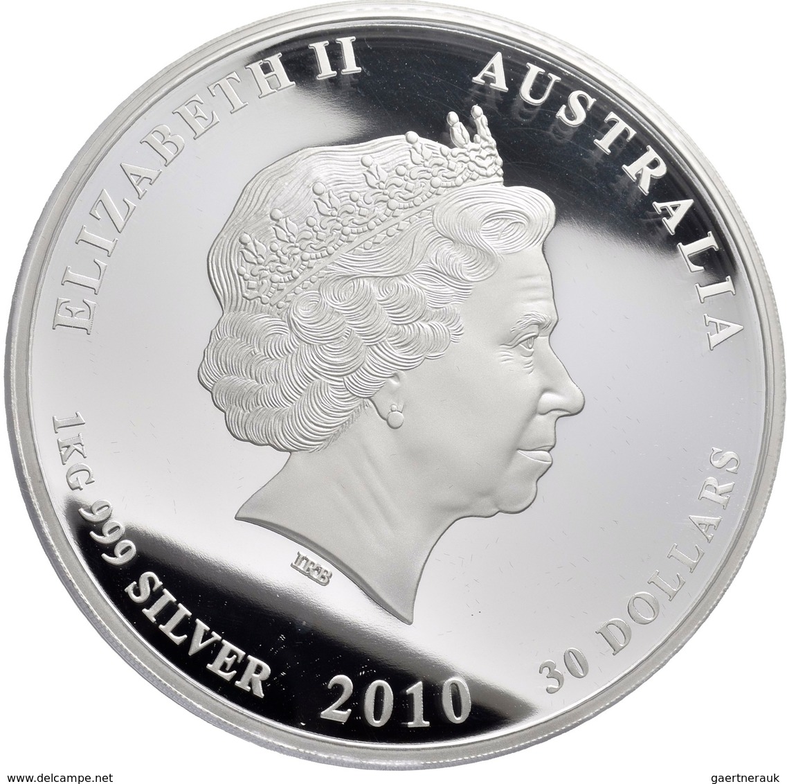 Australien: Elizabeth II. 1952-,: 30 Dollars 2010 P, Year Of The Tiger (Lunar II.), 1 Kilo 999/1000 - Sonstige & Ohne Zuordnung