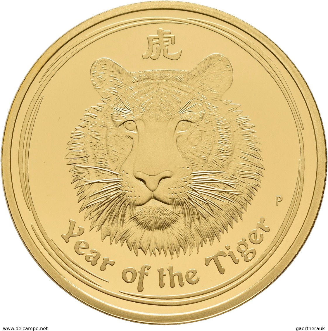 Australien - Anlagegold: Elizabeth II. 1952-,: 100 Dollars 2010 Year Of The Tiger (Lunar II.). 1 OZ - Andere & Zonder Classificatie