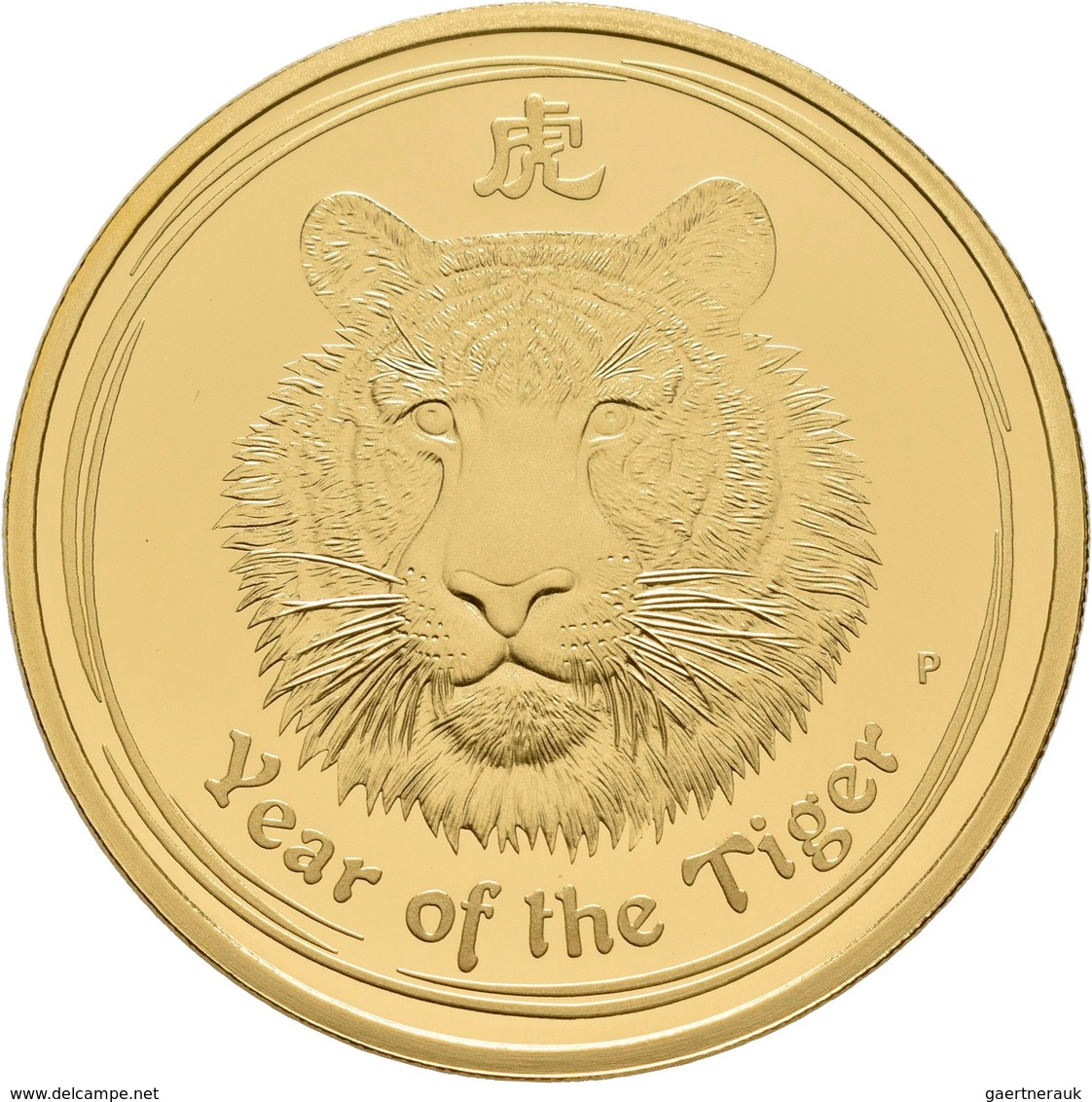 Australien - Anlagegold: Elizabeth II. 1952-,: 100 Dollars 2010 Year Of The Tiger (Lunar II.). 1 OZ - Autres & Non Classés