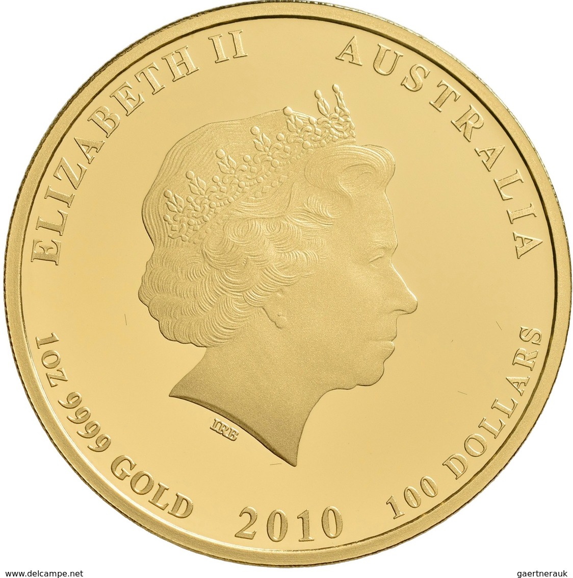 Australien - Anlagegold: Elizabeth II. 1952-,: 100 Dollars 2010 Year Of The Tiger (Lunar II.). 1 OZ - Andere & Zonder Classificatie