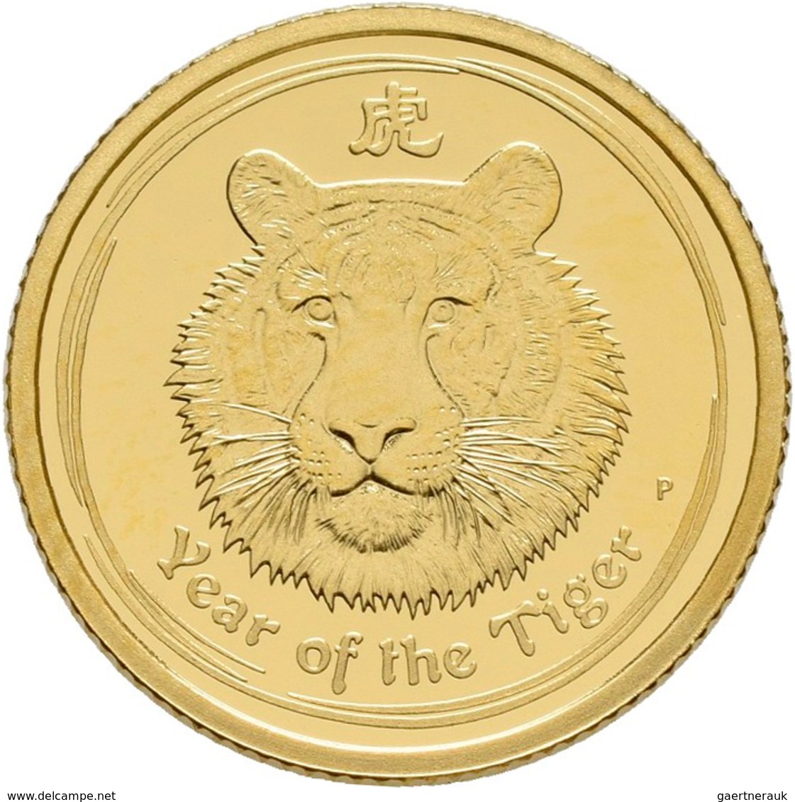 Australien - Anlagegold: Elizabeth II. 1952-,: 3-Münzen-Set 2010 Year Of The Tiger (Lunar II.): 100 - Autres & Non Classés