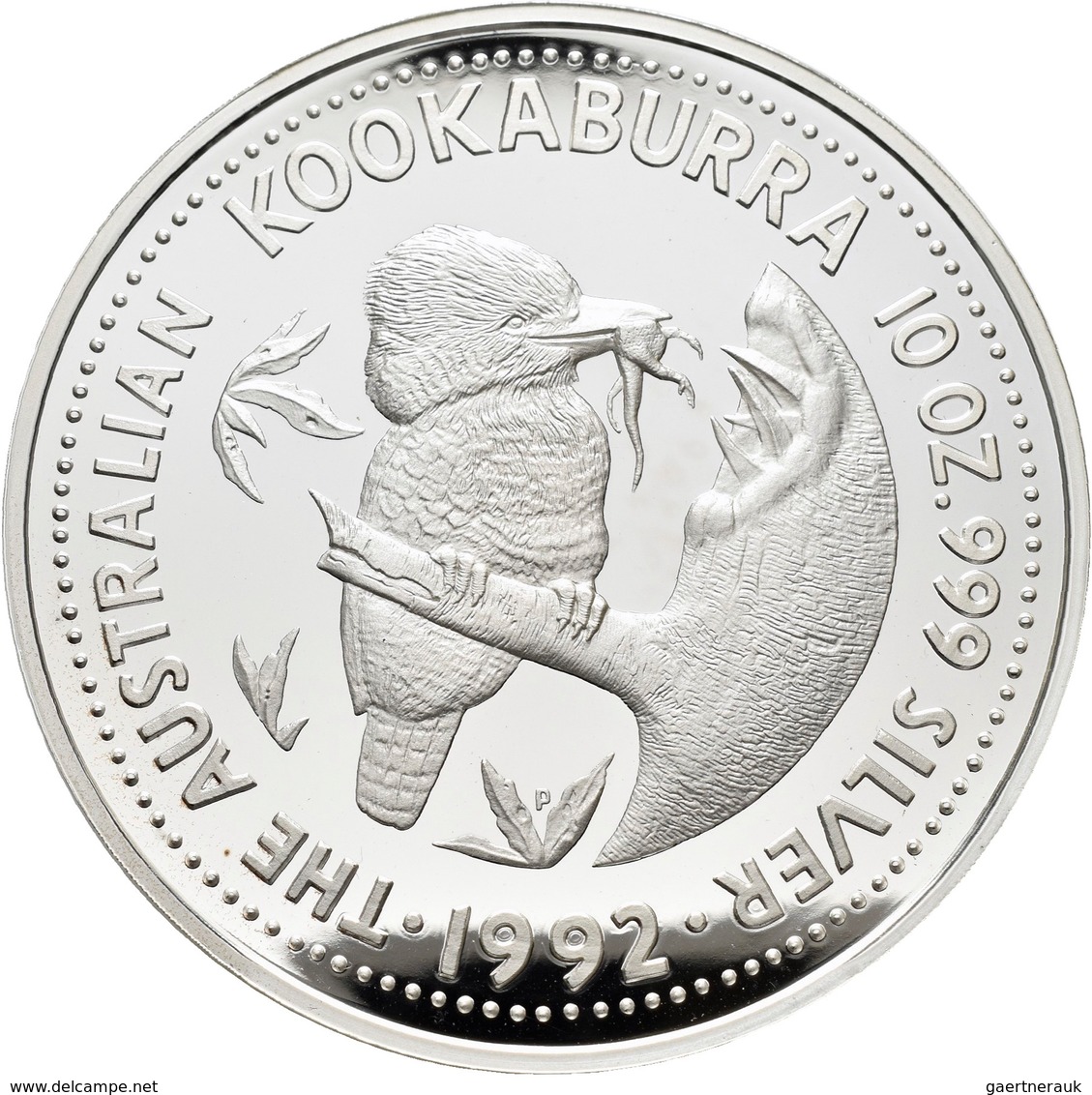 Australien: Lot 2 Münzen: Kookaburra 2 OZ + 10 OZ Proof 999/1000 Silber. Je Gekapselt, In Original E - Autres & Non Classés