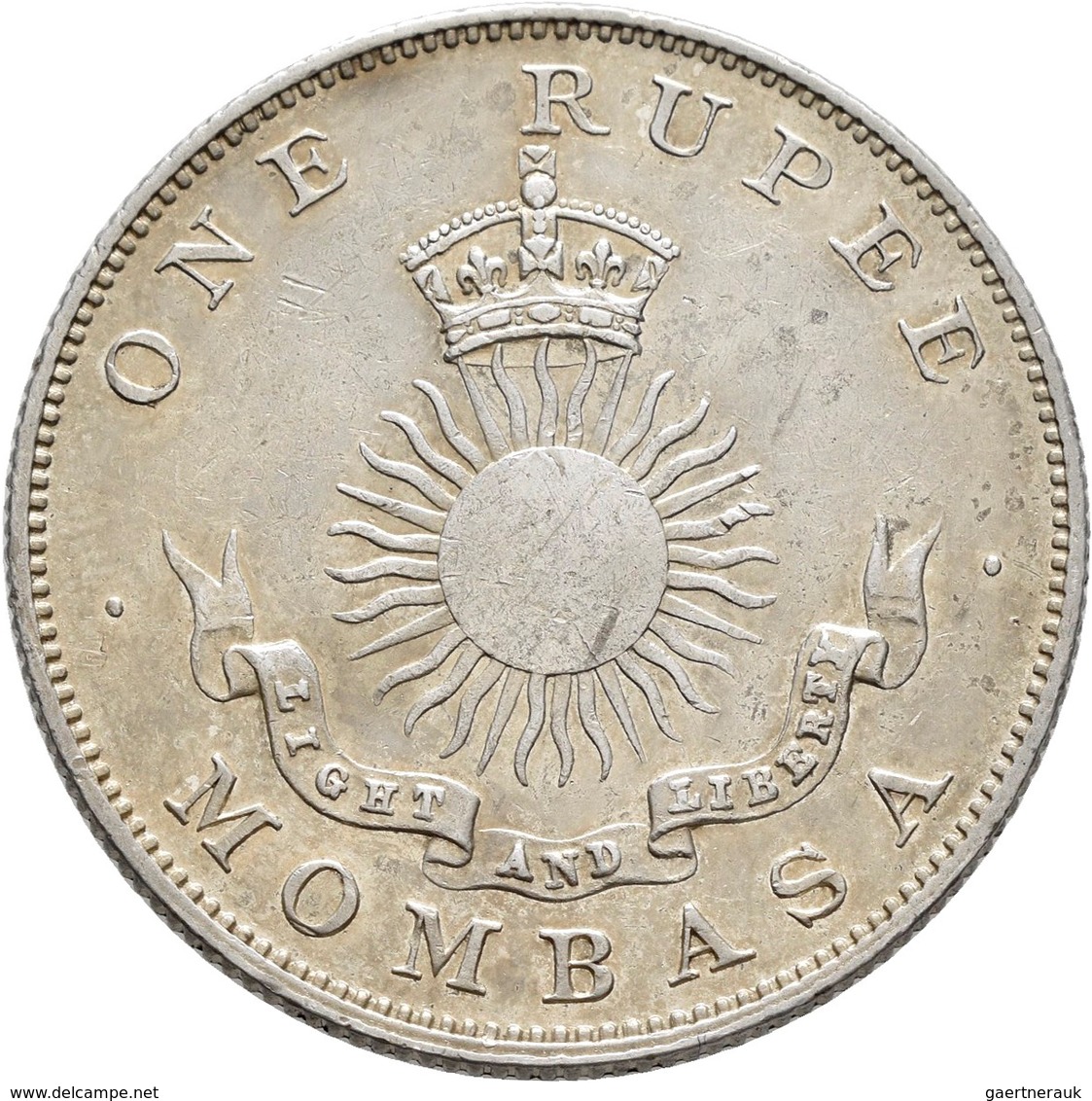 Britisch Westafrika: Mombasa: Rupie 1888, KM #5, Vorzüglich. - Kolonies