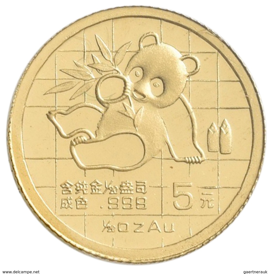 China - Volksrepublik - Anlagegold: Lot 3 Münzen 1/20 OZ China Panda: 1 X 5 Yuan 1989, 2 X 20 Yuan 2 - China