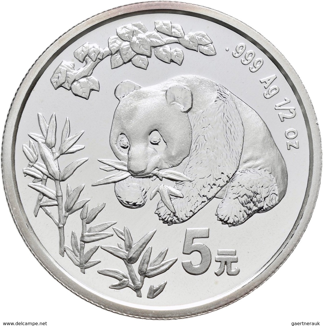 China - Volksrepublik: Lot 3 Münzen:3 X 5 Yuan 1/2 OZ Panda. 1997 Standart Ausführung (KM# 993), 199 - China