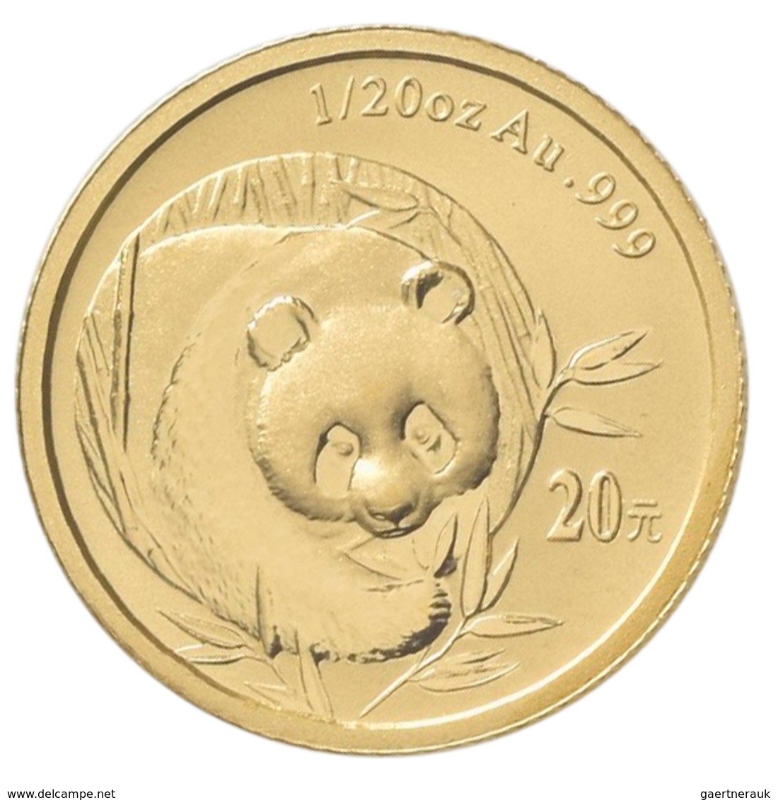 China - Volksrepublik - Anlagegold: 20 Yuan 2003, Goldpanda, KM# 1467, Friedberg B18. 1,56 G (1/20 O - China