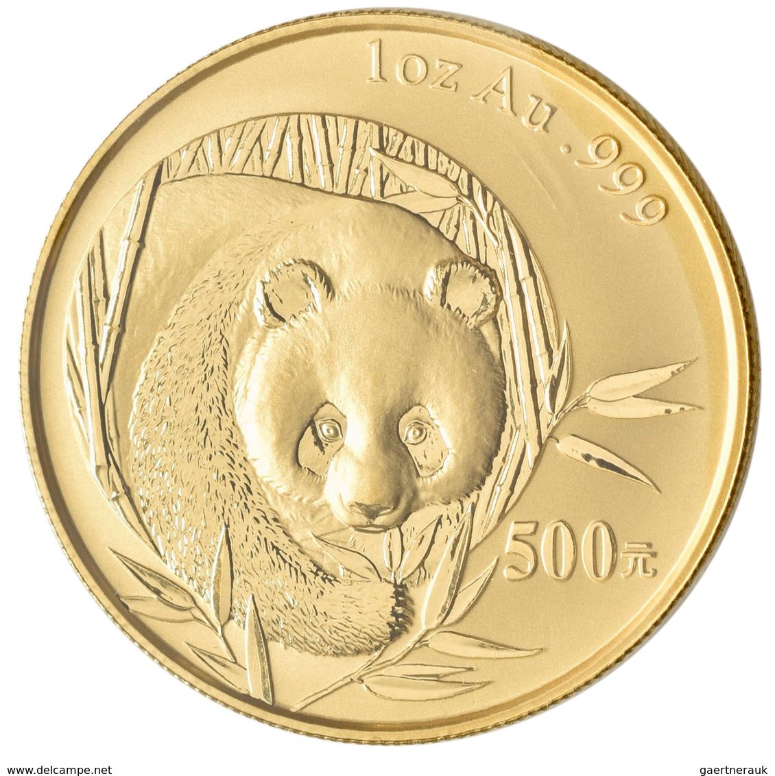 China - Volksrepublik - Anlagegold: 500 Yuan 2003, Goldpanda, KM# 1474, Friedberg B14. 31,11 G (1 OZ - China