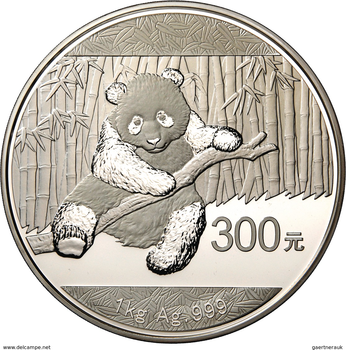 China - Volksrepublik: 300 Yuan 2014, Silber Panda, 1 Kg 999/1000 Silber. Inklusive Zertifikat, Etui - Chine