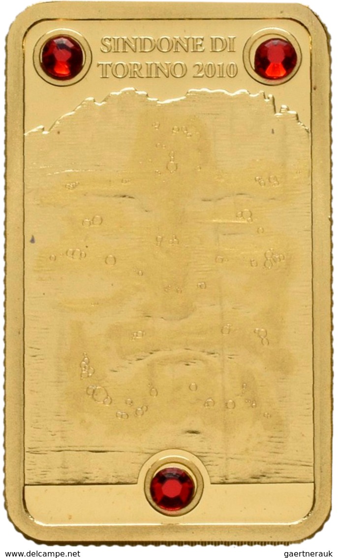 Cook Inseln - Anlagegold: 25 Dollars 2010 Turiner Grabtuch (Shroud Of Turin), 4 G 999/1000 Gold, 3 S - Cook