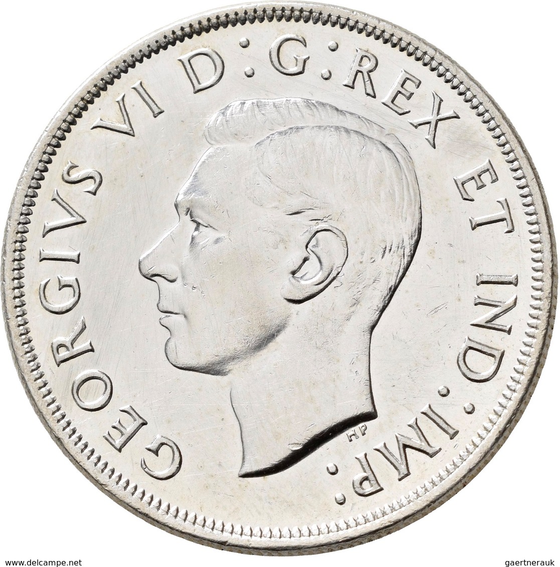 Kanada: George VI. 1936-1953: 1 Dollar 1945, Kanu / Voyager, KM# 37, Seltener Jahrgang, Auflage Nur - Canada
