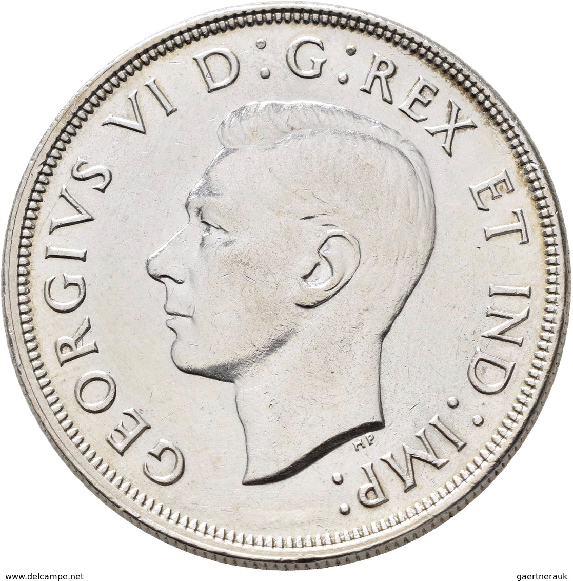 Kanada: George VI. 1936-1953: 1 Dollar 1947, Kanu / Voyager, KM# 37, Variante Blunt 7 / Stumpfe 7. 2 - Canada