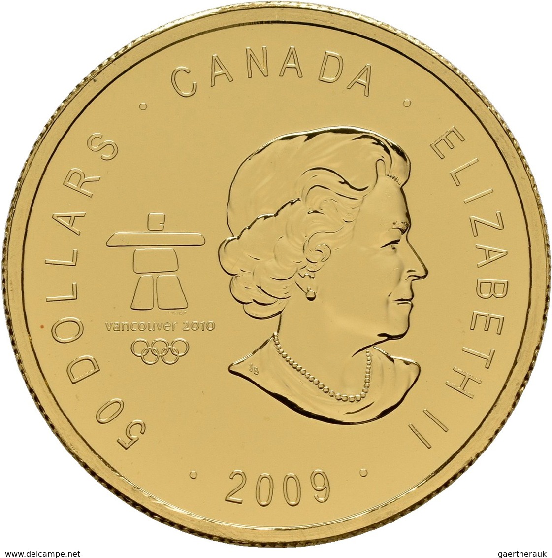Kanada - Anlagegold: Elizabeth II. 1952-,: 50 Dollars 2009, Vancouver - Thunderbird. KM# 1037. 31,11 - Canada