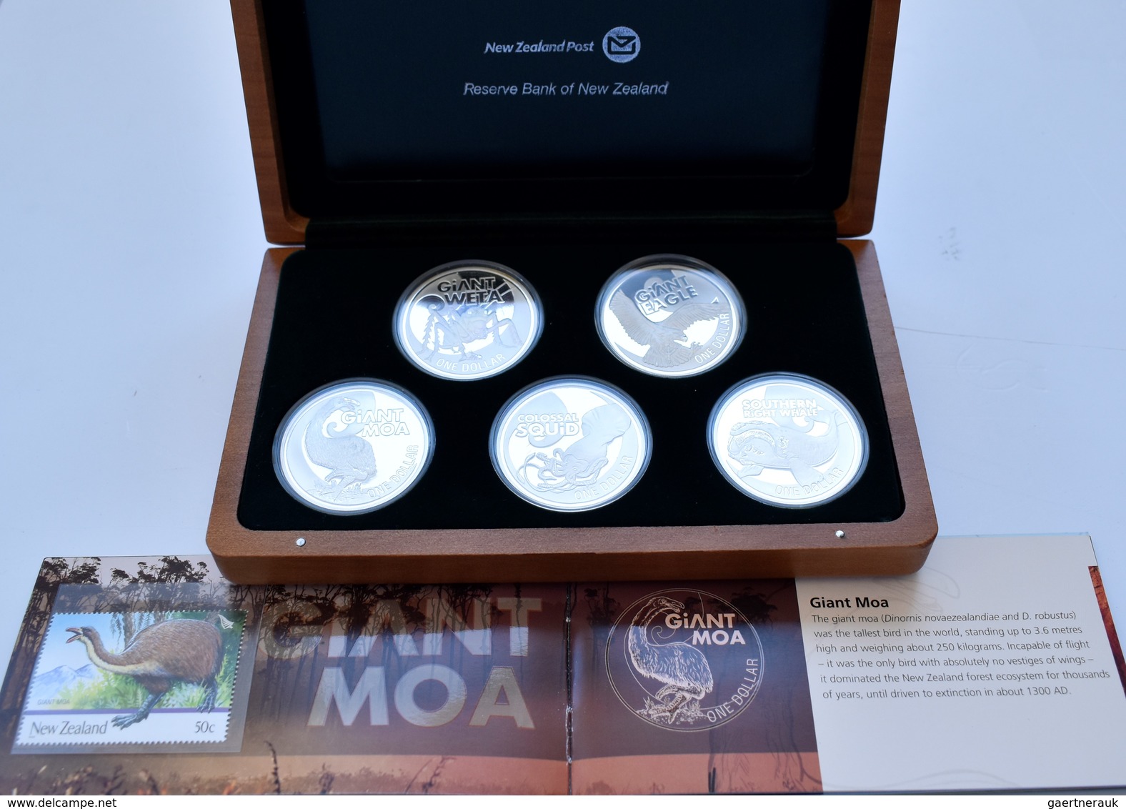 Neuseeland: Giants Of New Zealand: 5 X 1 Dollar 2009, Je 1 OZ 999/1000 Silber, Mit Motiven Der Größt - Nieuw-Zeeland