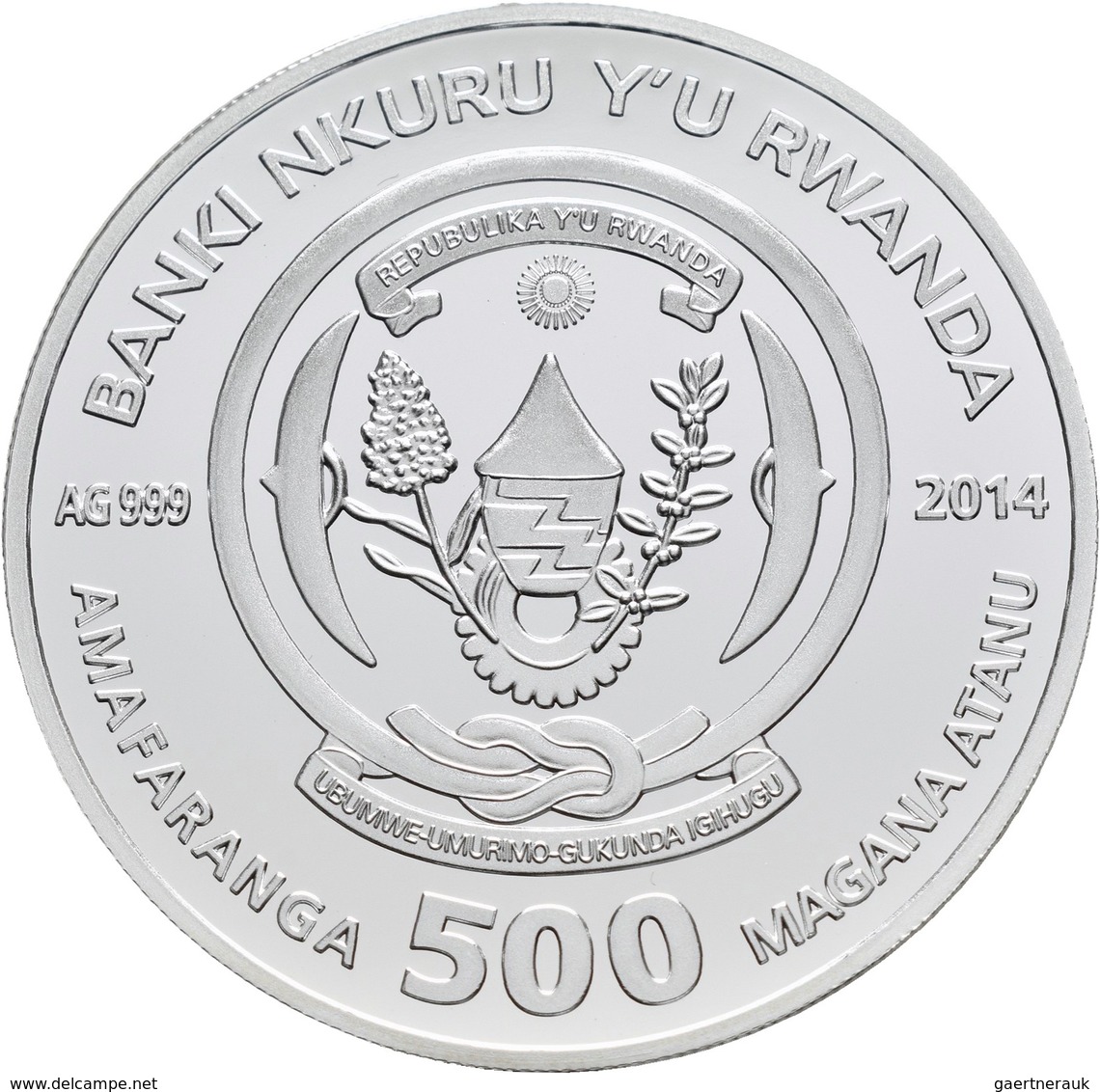Ruanda: Set 3 X 500 Francs FRW 2014: Jahr Des Pferdes (Year Of The Horse). 3 X 25 G Silbermünzen, Ve - Rwanda