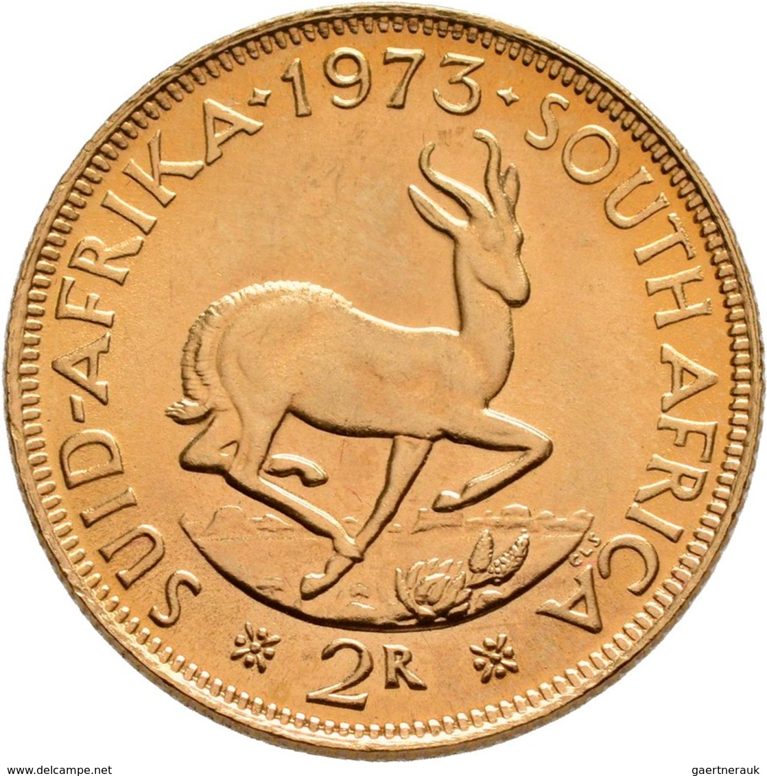 Südafrika - Anlagegold: Lot 2 Goldmünzen: 1 Rand 1978, KM# 63, Friedberg 12, 3,99 G, 917/1000 Gold, - Südafrika