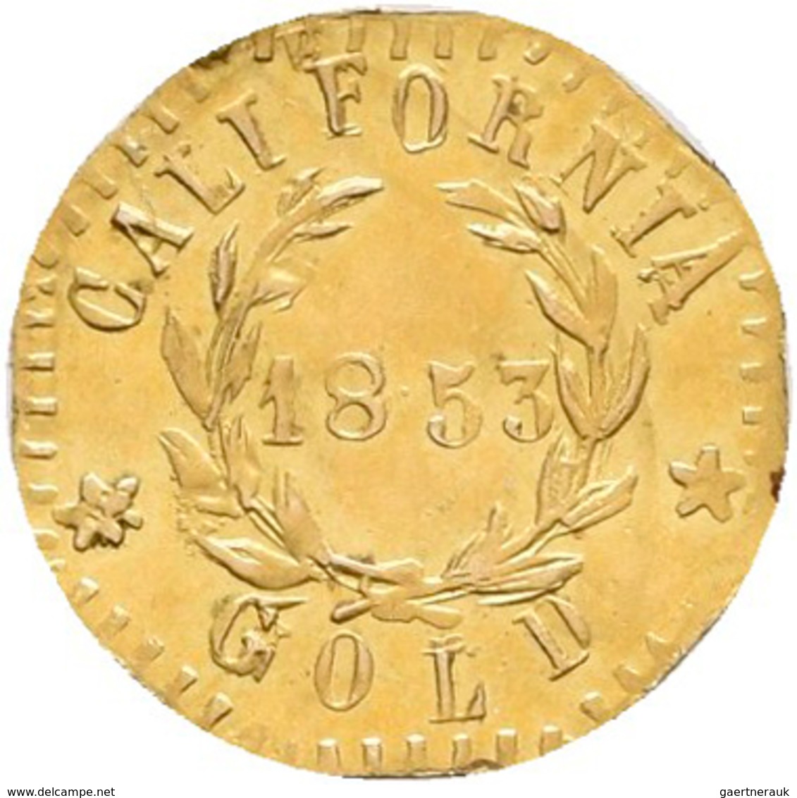 Vereinigte Staaten Von Amerika - Anlagegold: Territorial Gold, California: ¼ Dollar 1853. EUREKA-Kri - Sonstige & Ohne Zuordnung