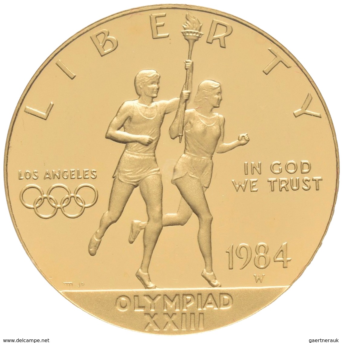 Vereinigte Staaten Von Amerika - Anlagegold: Set Olympic Games Los Angeles 1984; 10 Dollars 1984, Go - Andere & Zonder Classificatie