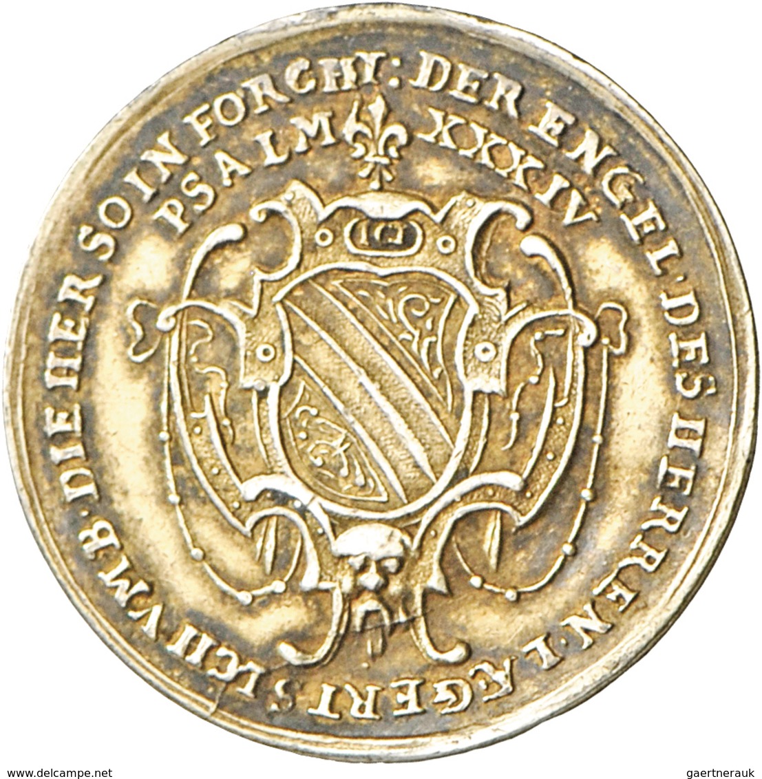 Frankreich: Elsass, Strassburg: Stadt-Medaille 1628 (von J. G. Lutz Und F. Fechner), Av: Stadtansich - Andere & Zonder Classificatie