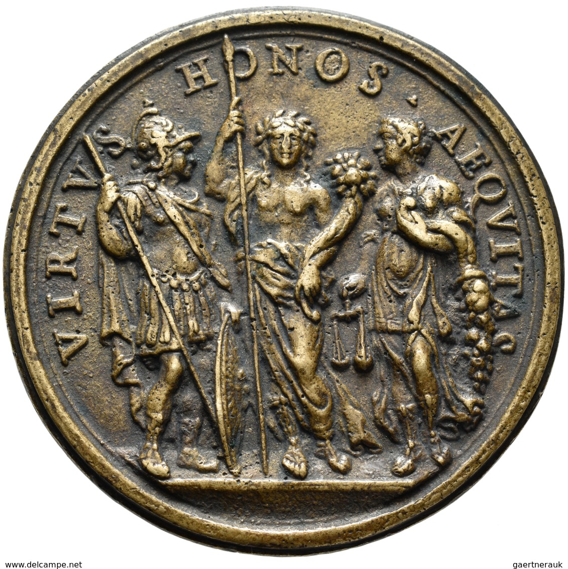 Frankreich: Ludwig XIV. 1643-1715: Bronzegussmedaille O. J. (1675), Modell Von Alberto Hamerani, Auf - Autres & Non Classés