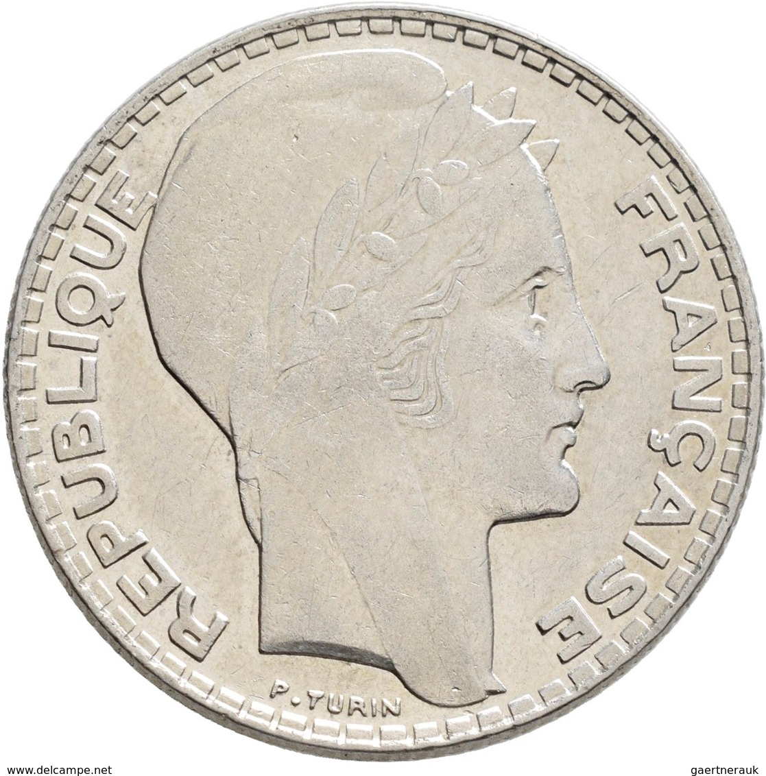 Frankreich: 3. Republik 1870-1940: 10 Francs 1937, Auflage: 52.000 Exemplare, KM# 878, Sehr Schön+. - Sonstige & Ohne Zuordnung