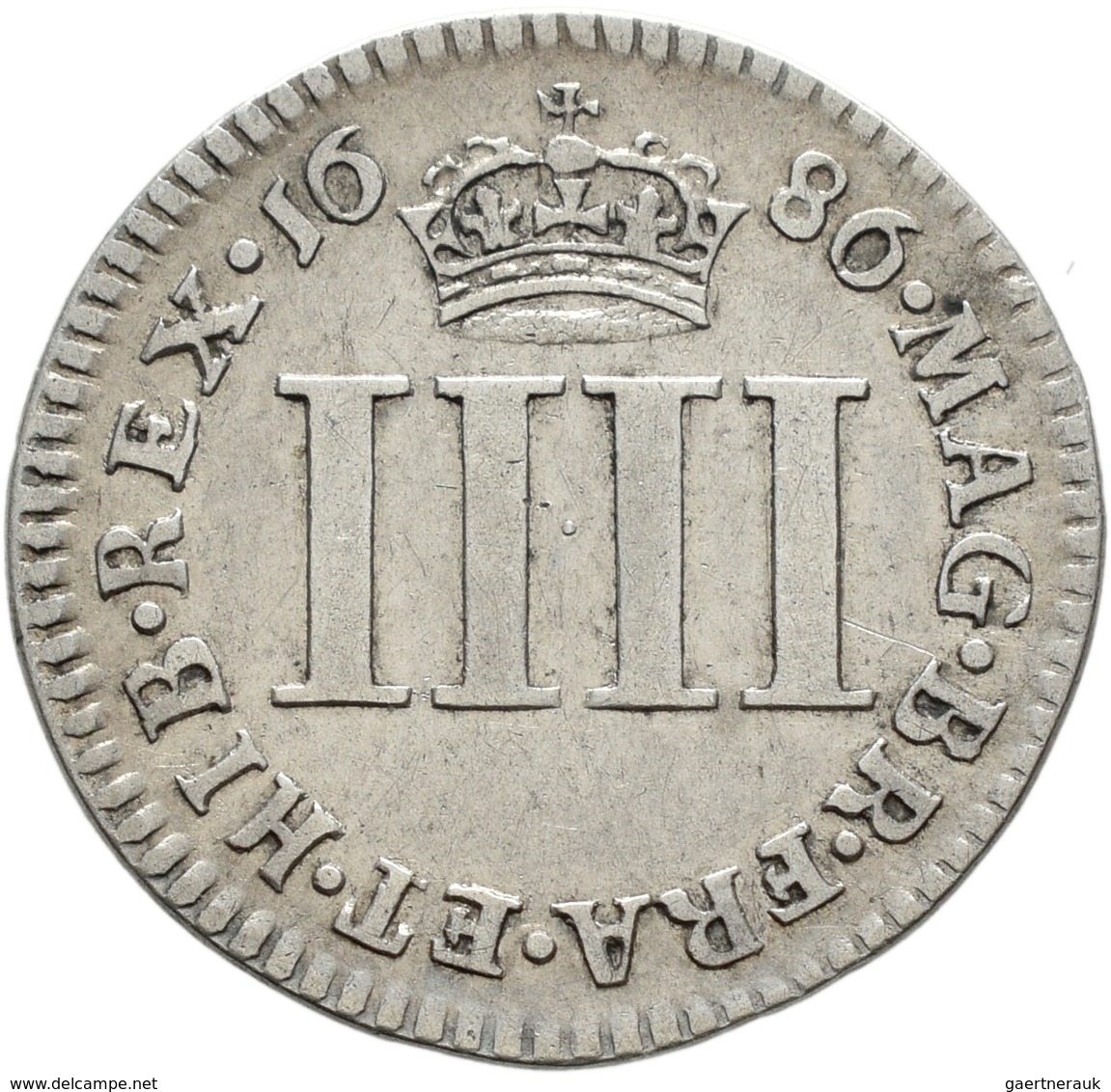 Großbritannien: James II. 1685-1688: Maundy Set 1,2,3,4 Pence 1686, Sehr Schön, Sehr Schön-vorzüglic - Andere & Zonder Classificatie