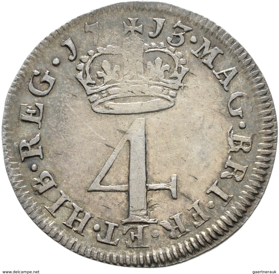 Großbritannien: Anne 1702-1714: Maundy Set 1,2,3,4 Pence 1713, Sehr Schön-vorzüglich. - Sonstige & Ohne Zuordnung