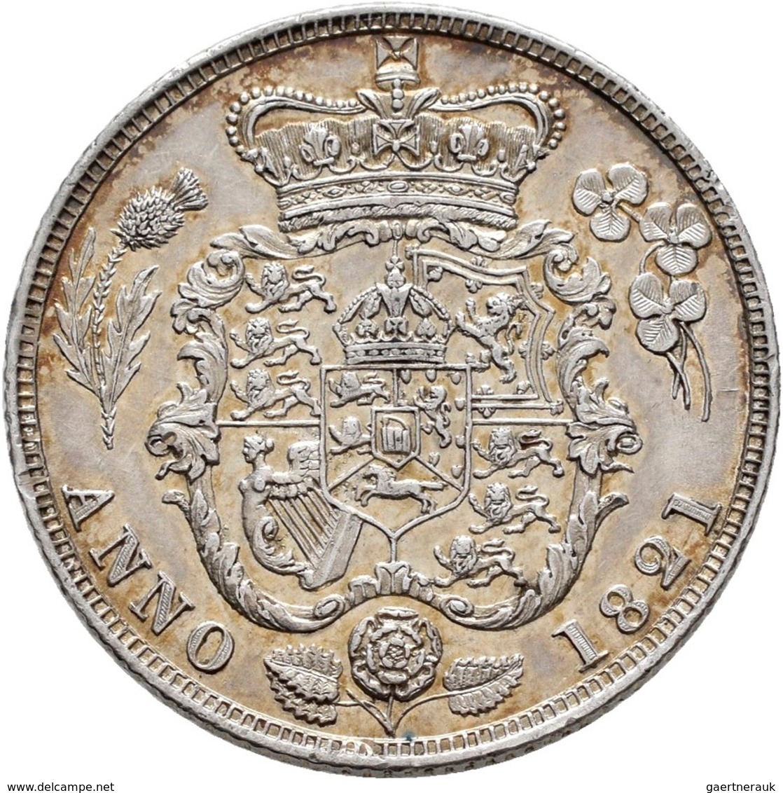 Großbritannien: Georg IV. 1820-1830: Lot 2 Stück; Shilling 1821, Kl. Einhieb Auf Rv Und Kl. Randfehl - Andere & Zonder Classificatie