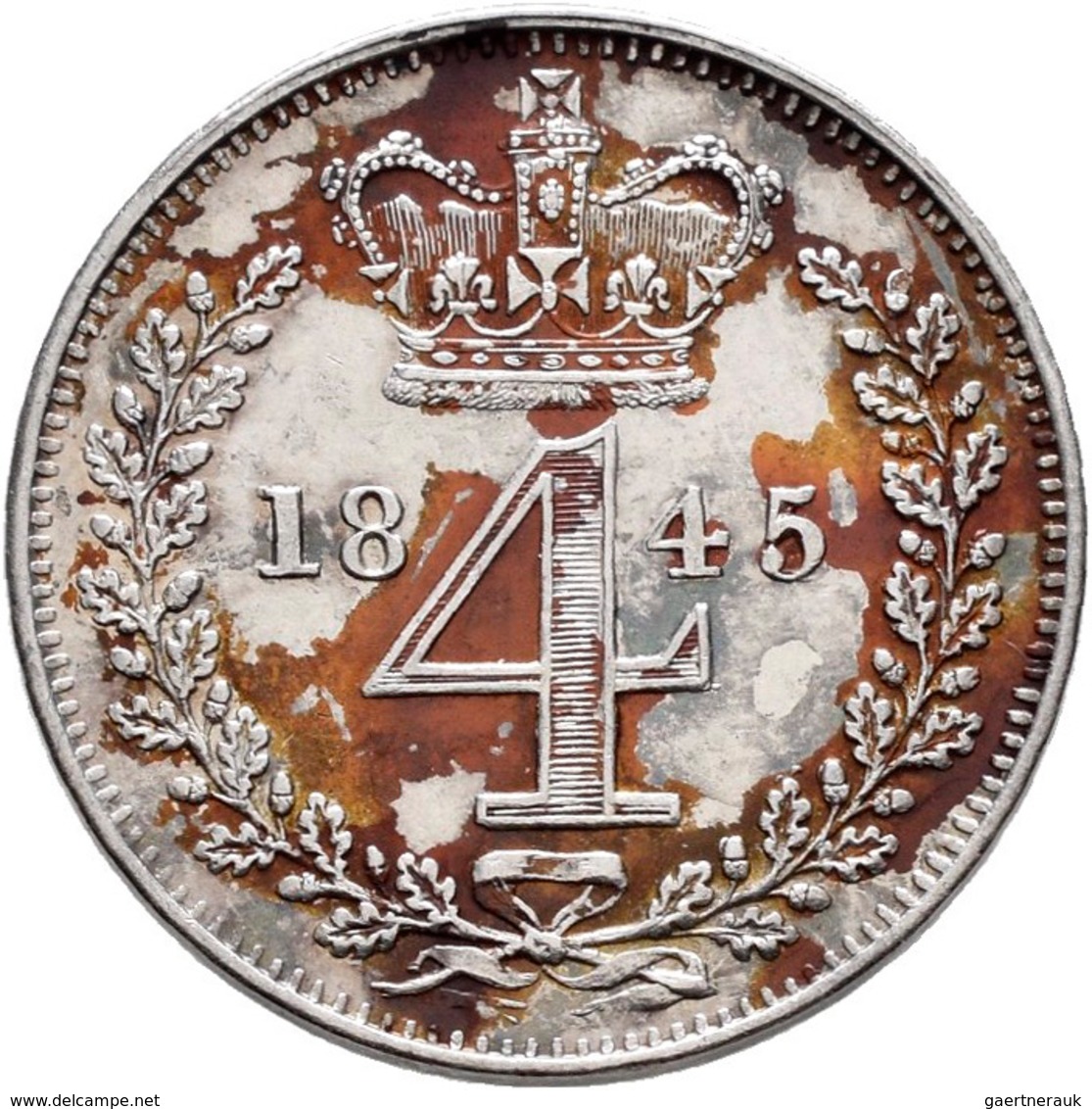 Großbritannien: Victoria 1837-1901: Maundy Set 1,2,3,4 Pence 1845, Sehr Schön-vorzüglich, Vorzüglich - Autres & Non Classés