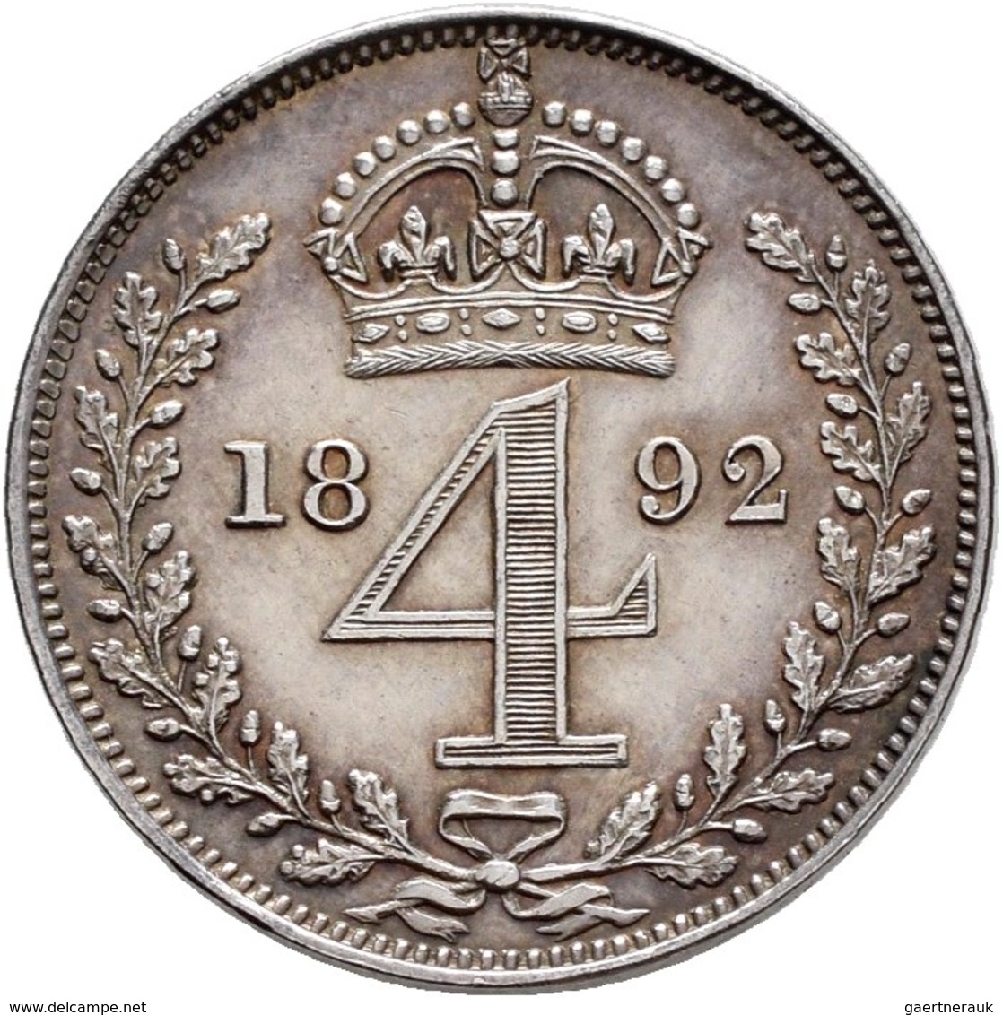 Großbritannien: Victoria 1837-1901: Maundy Set 1,2,3,4 Pence 1892, Vorzüglich, Vorzüglich-Stempelgla - Sonstige & Ohne Zuordnung