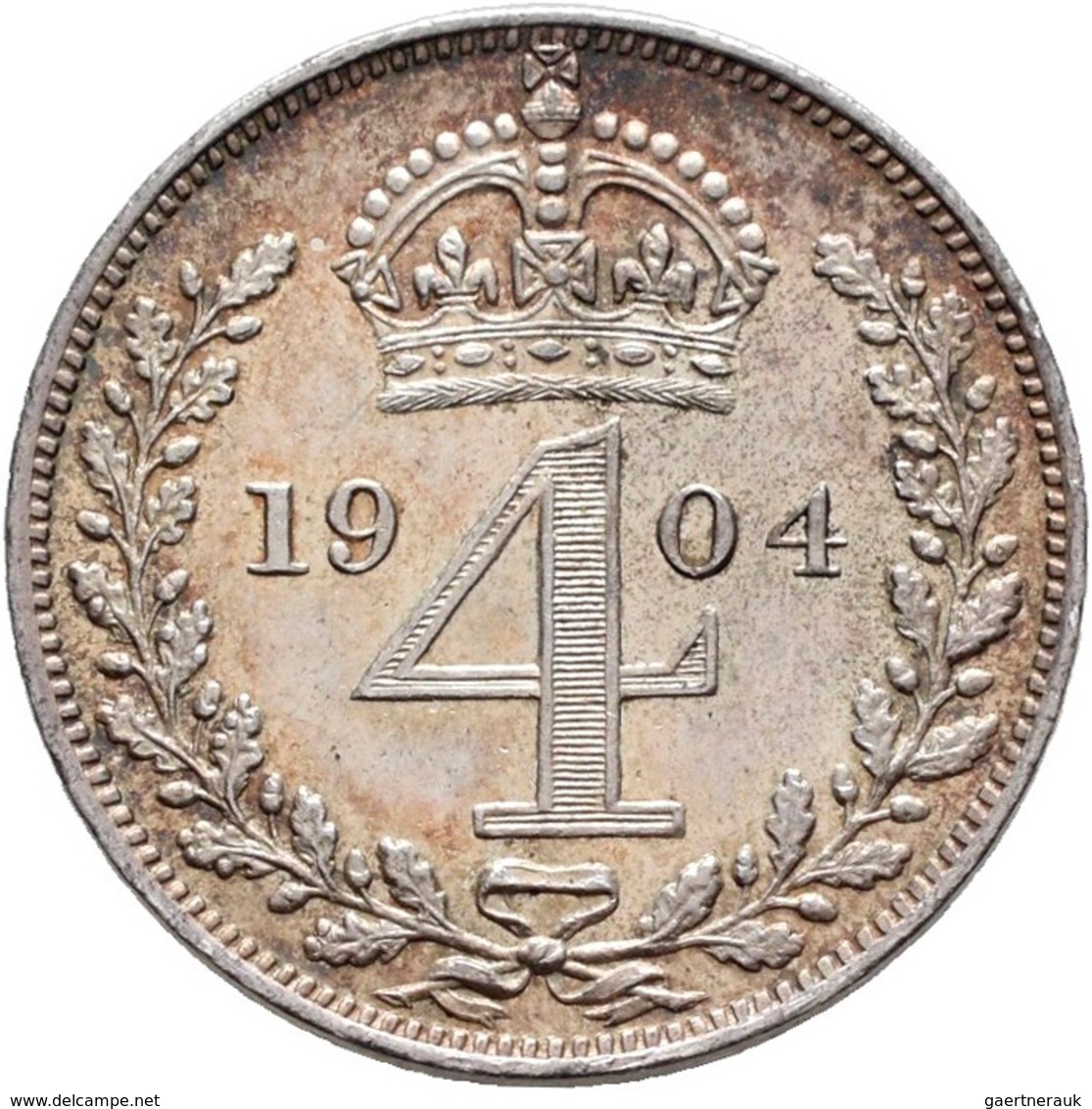 Großbritannien: Edward VII. 1901-1910: Maundy Set 1,2,3,4 Pence 1904, Vorzüglich, Vorzüglich-Stempel - Andere & Zonder Classificatie