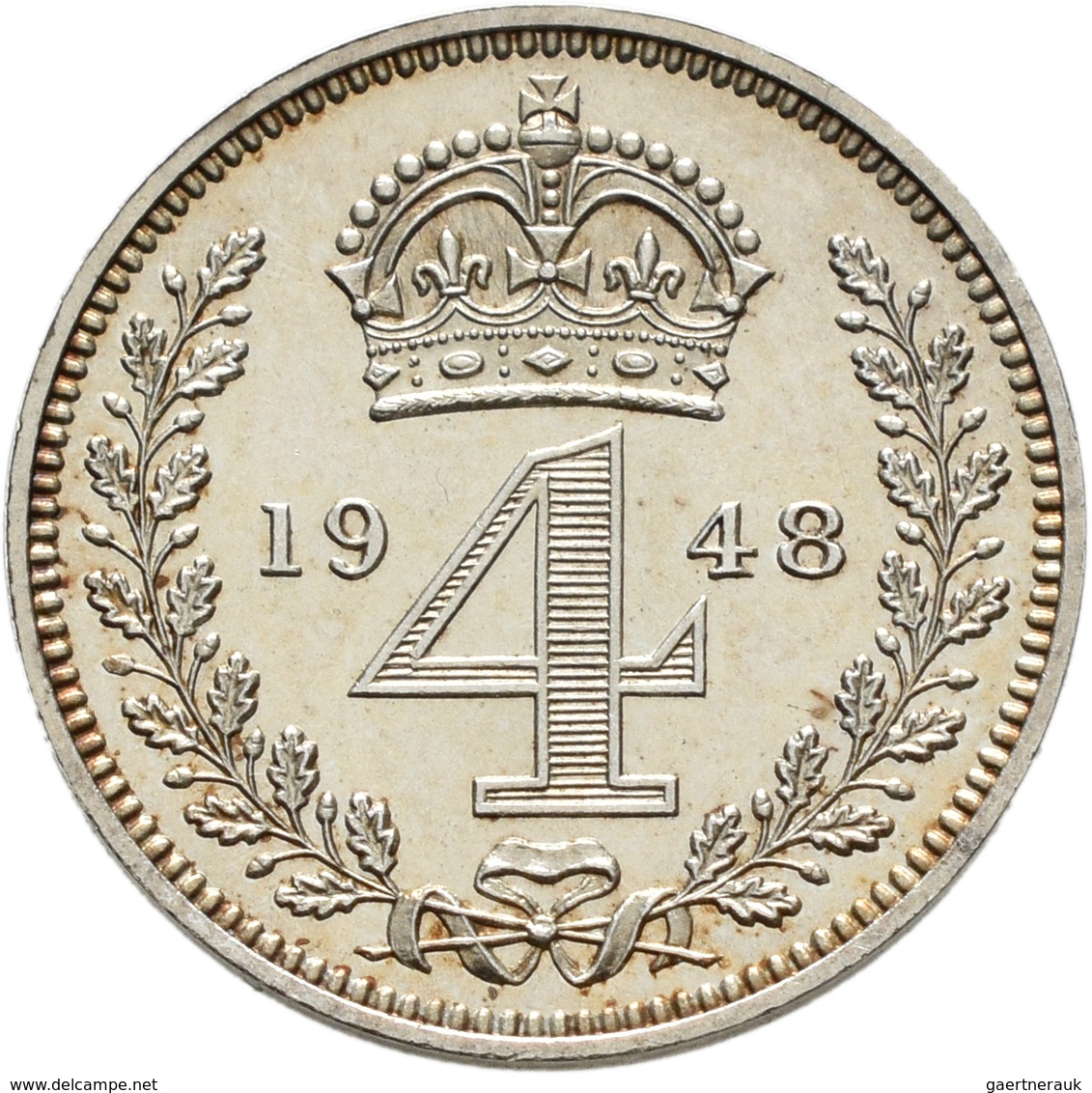 Großbritannien: Georg VI. 1936-1952: 3 x Maundy Set 1,2,3,4 Pence 1943, 1948, 1950, vorzüglich, vorz