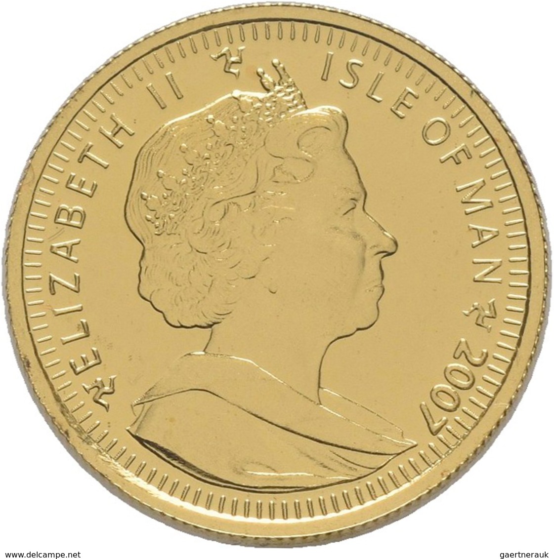 Insel Man - Anlagegold: Elizabeth II: 1952-,: 1/10 Crown 2007, Ragdoll Katze Mit Katzenkindern. KM# - Autres – Europe