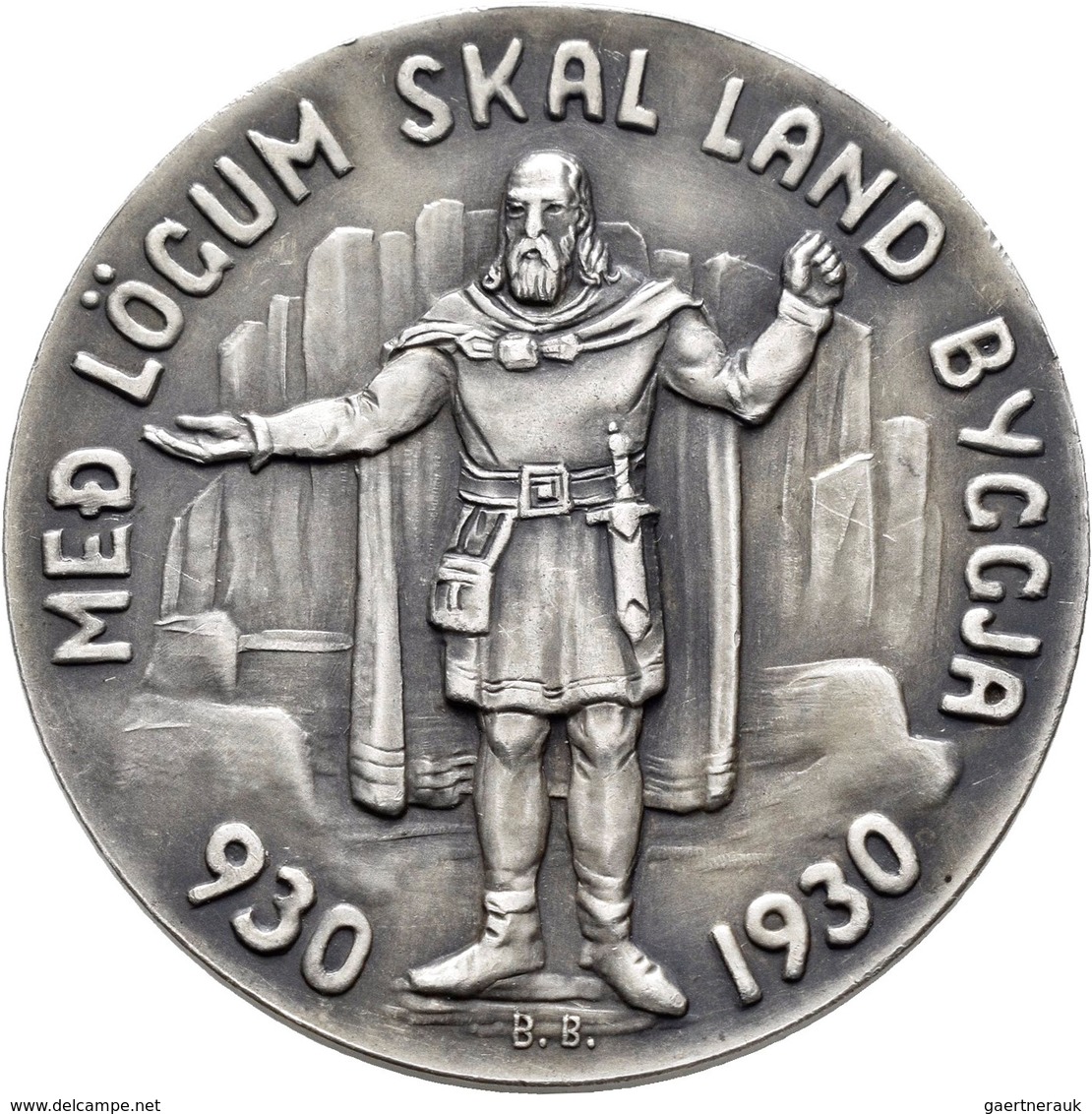 Island: Lot 2 Münzen: 5 Kronur 1930 Millenium (930-1930), Dazu Noch 10 Kronur O.J. (1930) 1.000 Jahr - Islande