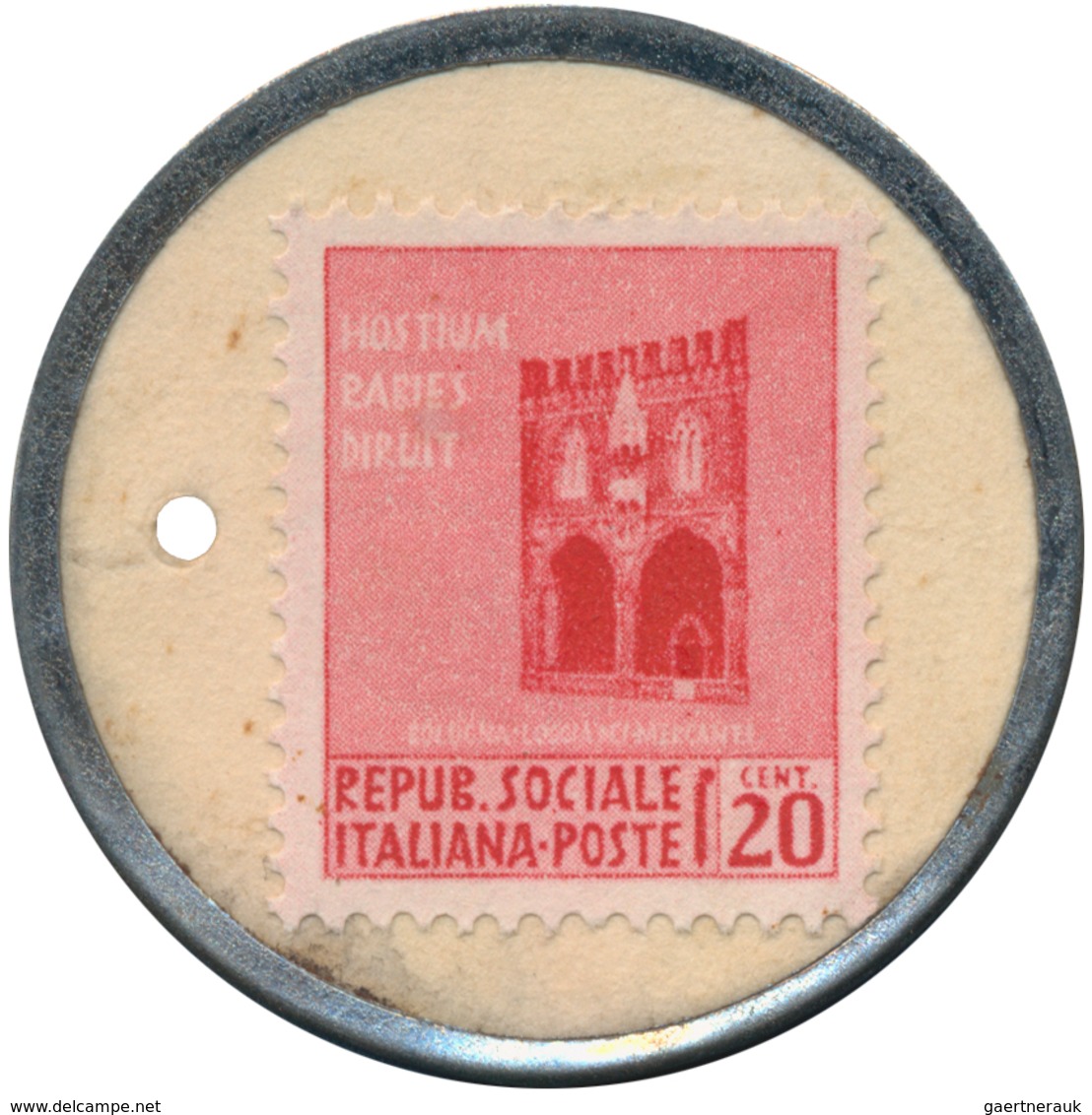 Italien: Lot 2 Stück; Briefmarken-Kapsel-Geld "Motori Lombardini Reggio Emilia", Zu 20 Und Zu 30 Cen - 1861-1878 : Victor Emmanuel II