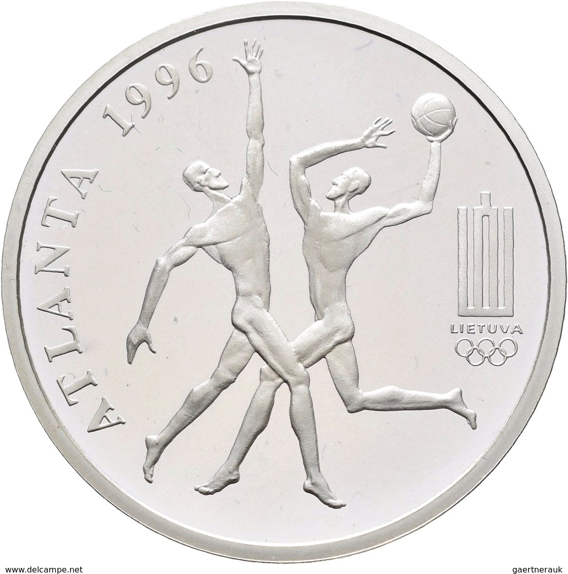 Litauen: 50 Litu 1996, Olympisch Spiele In Atlanta. KM# 101. In Kapsel, Ohne Etui/Zertifikat, Polier - Litouwen