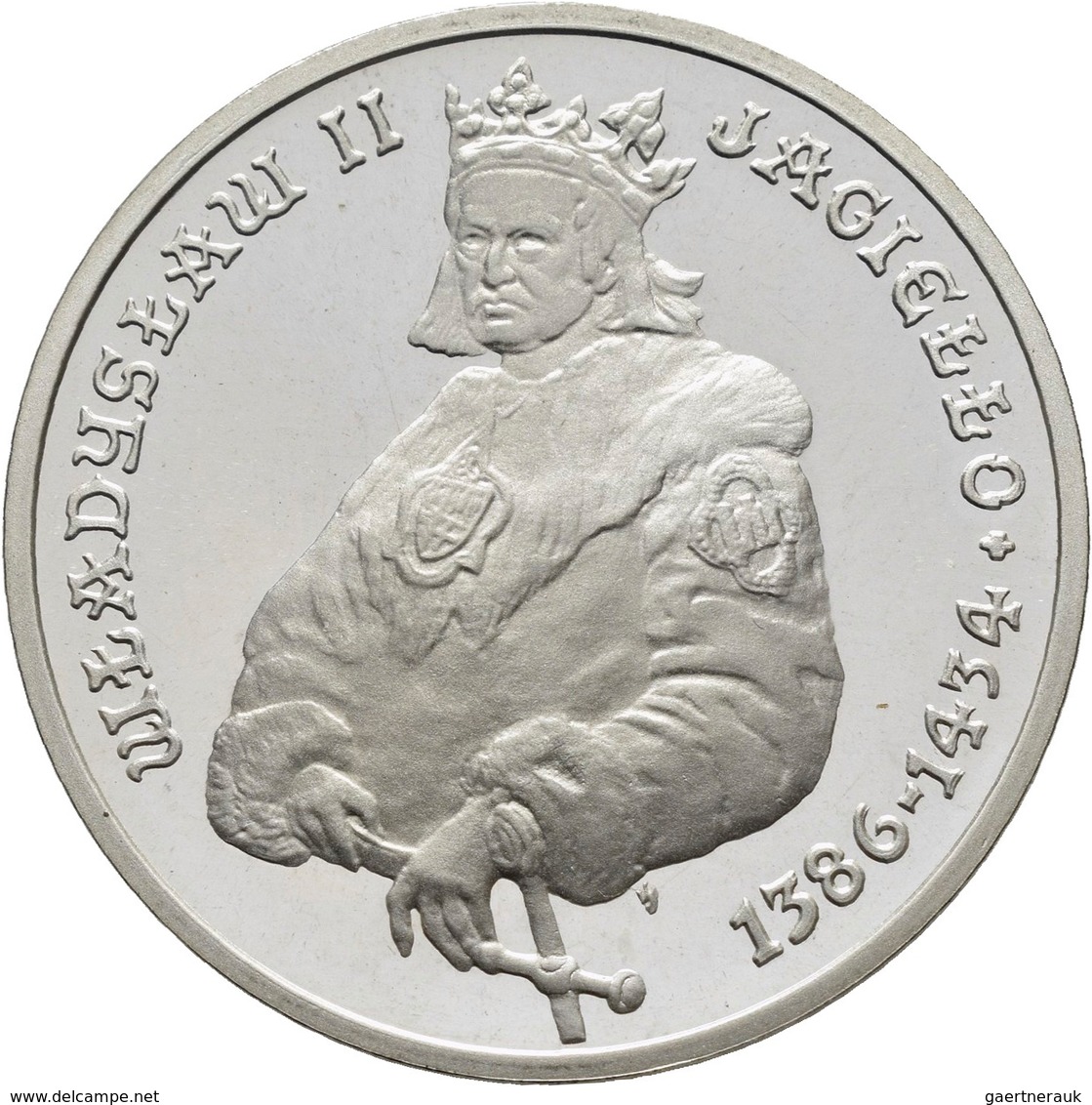 Polen: 5.000 Zlotych 1989, Wladyslaw II. Jagiello, KM# Y 198. Ohne Probeaufdruck - Selten, Auflage N - Polen