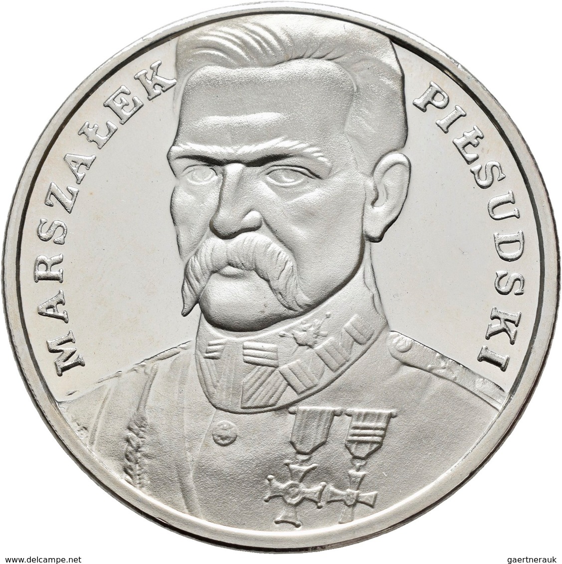 Polen: 100.000 Zlotych 1990, Marszalek Pilsudski, KM# Y 201. Polierte Platte. - Pologne