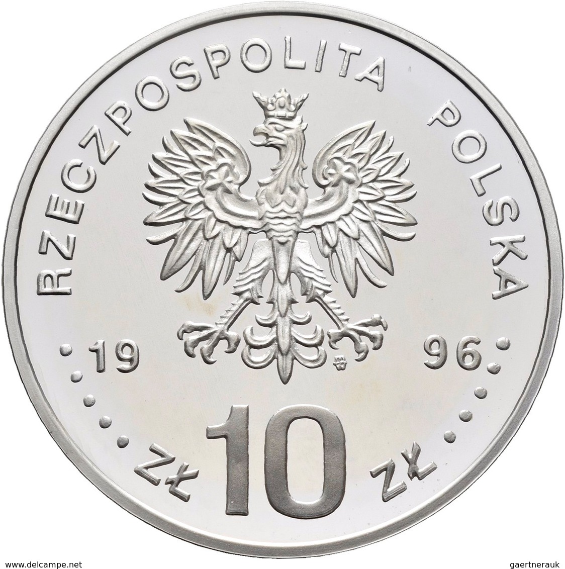 Polen: 10 Zlotych 1996, Zygmunt II. August, KM# Y 307. Polierte Platte. - Polen