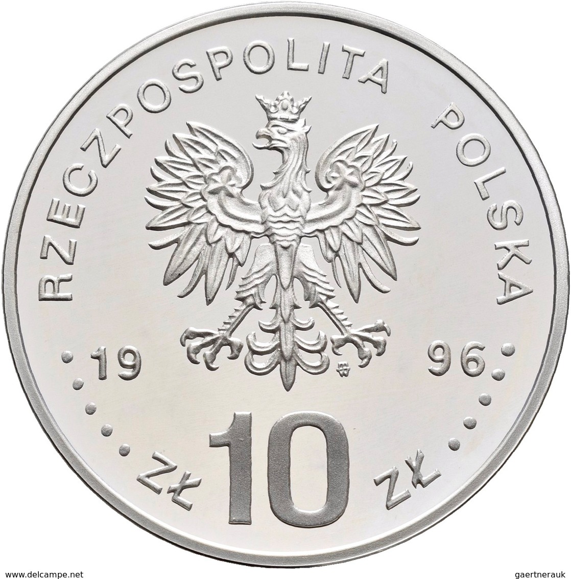 Polen: 10 Zlotych 1996, Zygmunt II. August, KM# Y 308. Polierte Platte. - Pologne