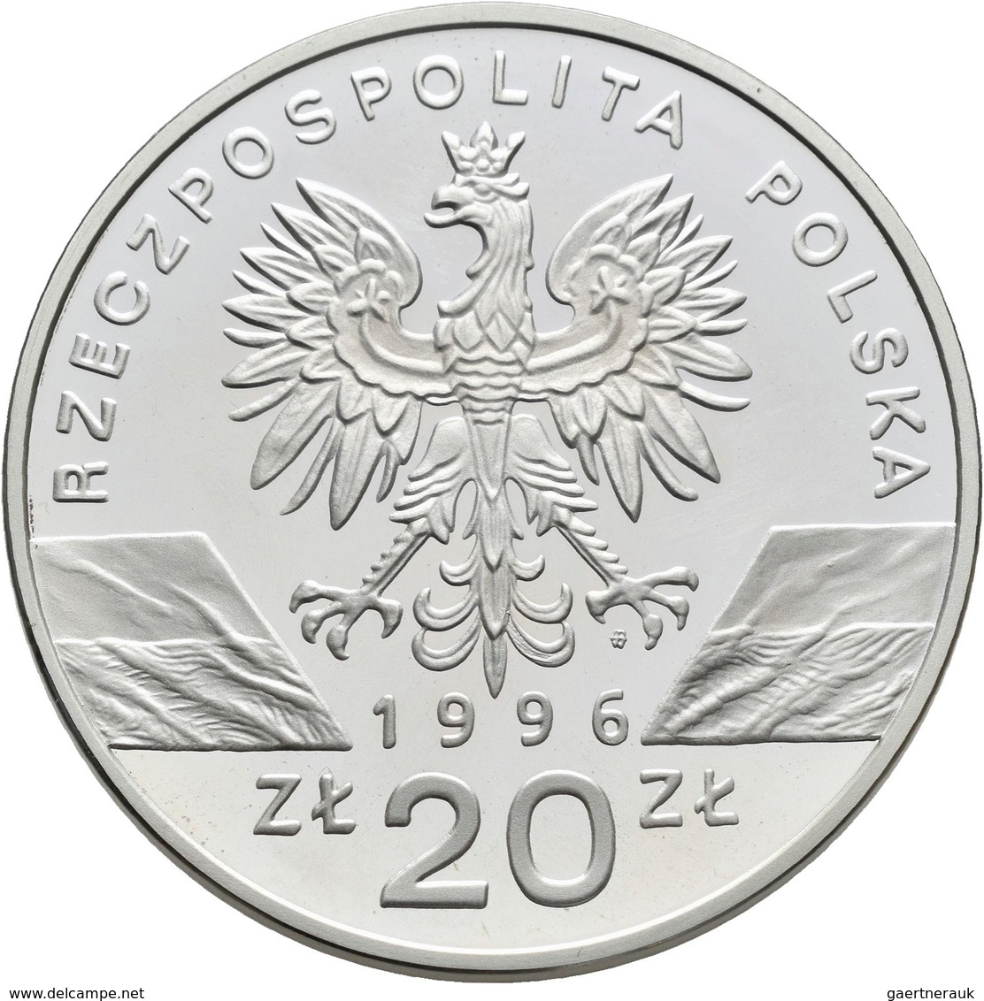 Polen: 20 Zlotych 1996, Igel / Jez / Erinaceus Europaeus, KM# Y 312. Polierte Platte. - Polen