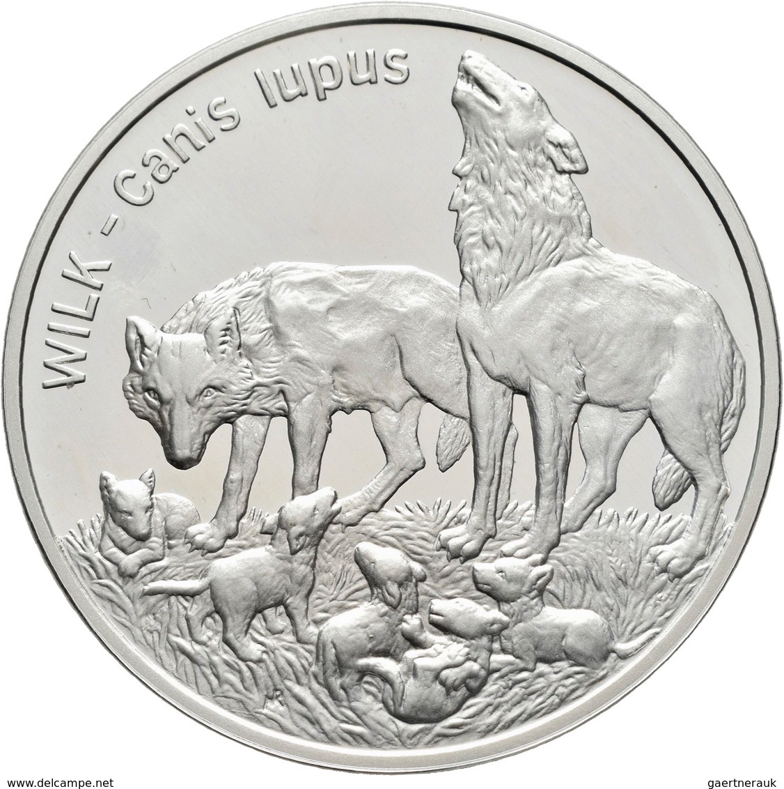 Polen: 20 Zlotych 1999, Wolf / Wilk / Canis Lupus, KM# Y 382. Polierte Platte. - Polen