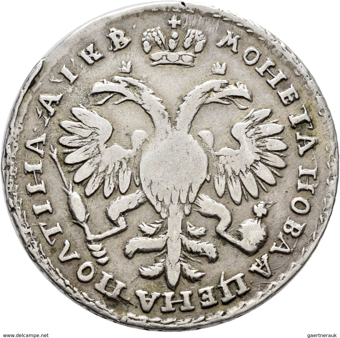 Russland: Peter I. Der Große, 1682-1725: ½ Rubel (Poltina) 1722 (kyryllisch, Jahreszahl Im Stempel A - Russie