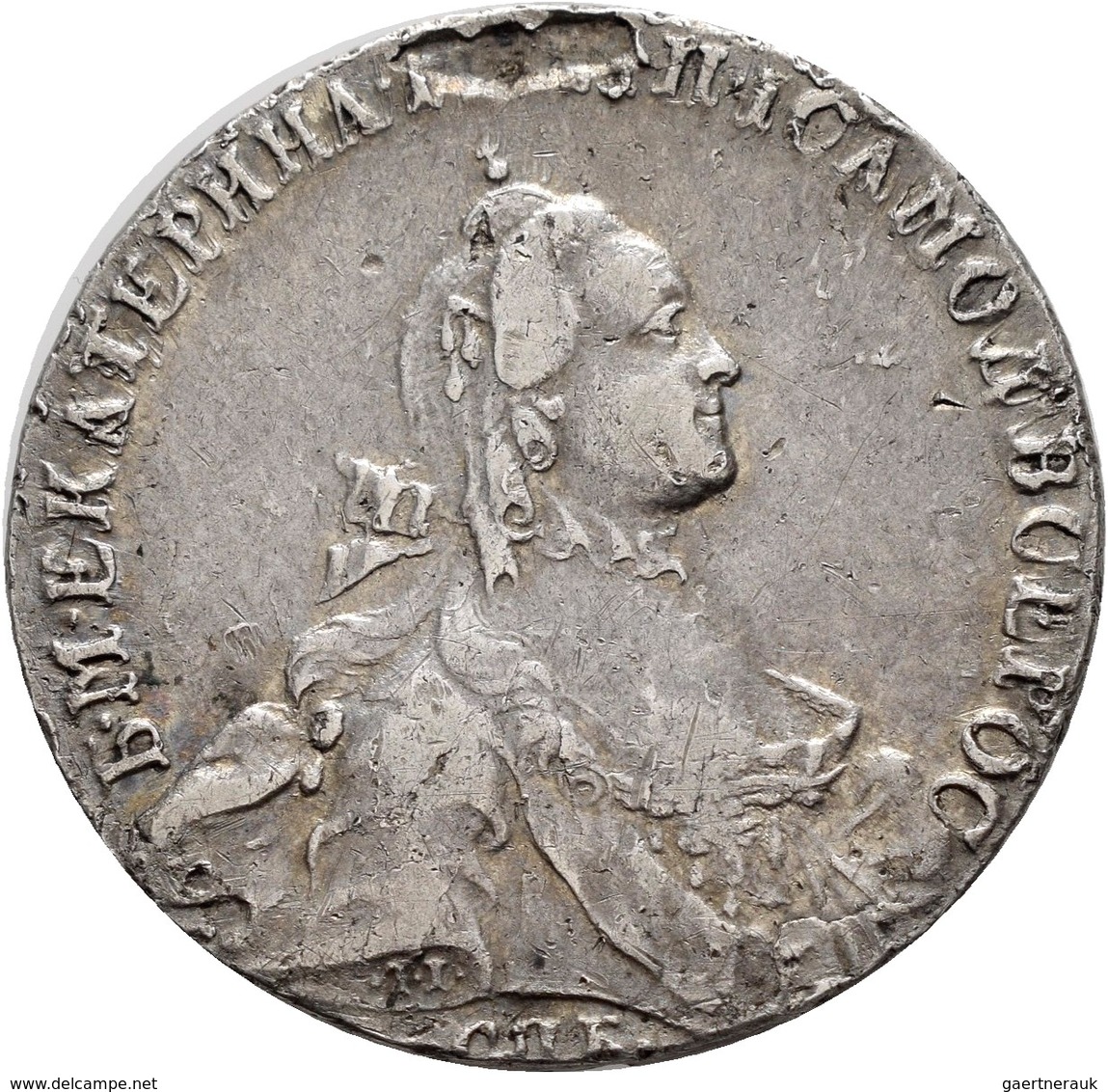 Russland: Katharina II. Die Große 1762-1796: ½ Rubel (Poltina) 1764, St. Petersburg, 12,37 G, Bitkin - Russie